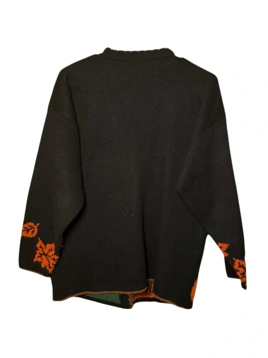 JJ Poole Fall Pumpkin Patch Vintage Halloween Cardigan - Picture 5 of 9